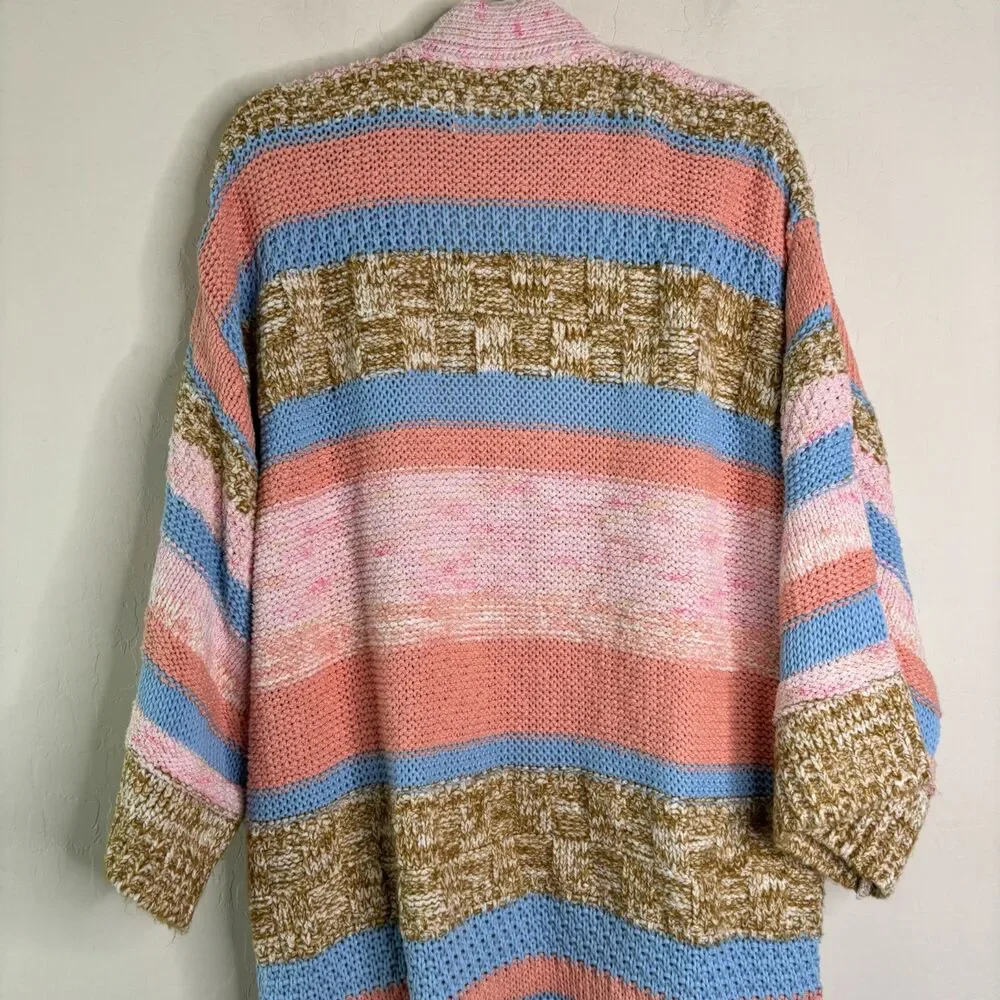 Anthropologie Textured Striped Knit Cardigan - Picture 6 of 7